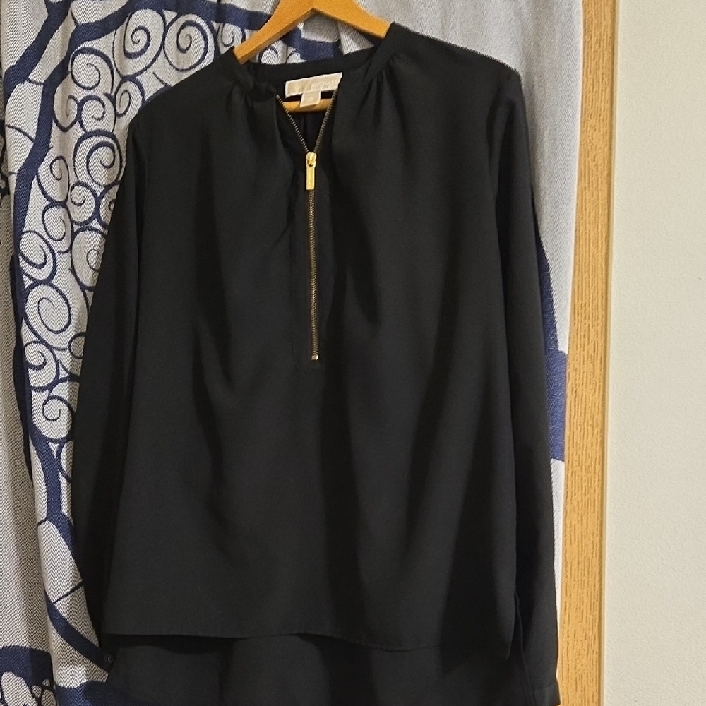 MICHAEL Michael Kors Black Top with Gold Accent